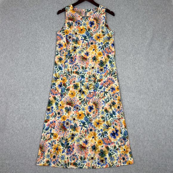 RipSkirt Hawaii Floral Fleur Sleeveless Midi Dress Size XS - Picture 1 of 12